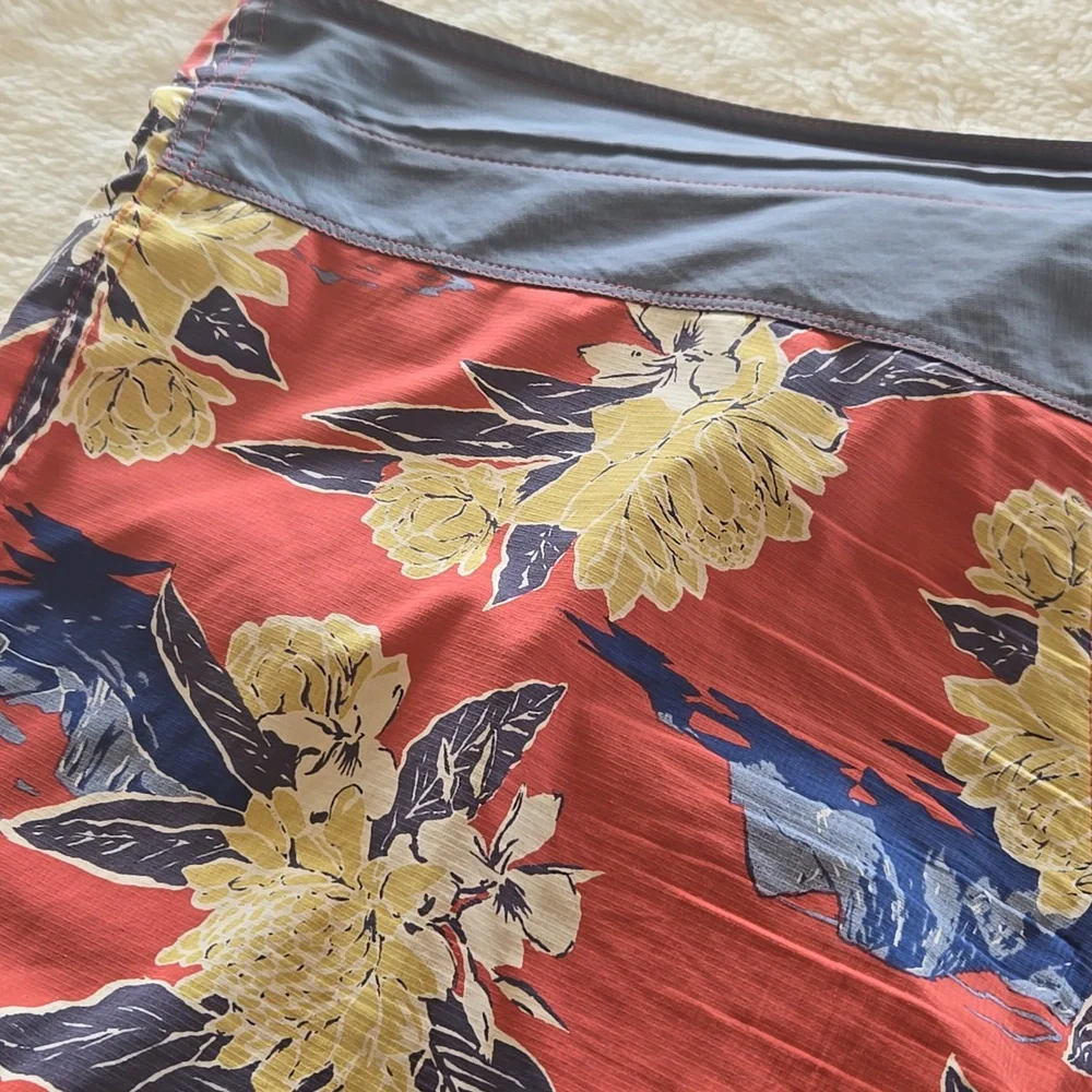 Floral Red Patagonia Swim Shorts - Picture 11 of 12